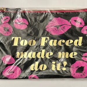 TF Black and Pink Makeup Bag